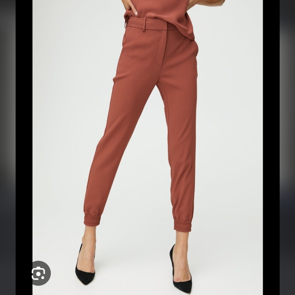Aritzia Babaton Wade Jogger Slim Dress Pants Cider Gold